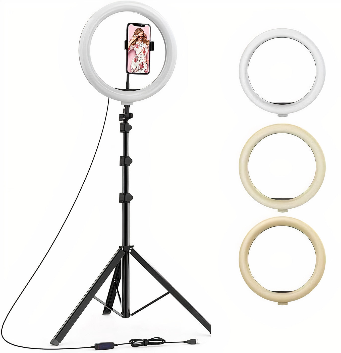 Portable Makeup Ring Light 10"